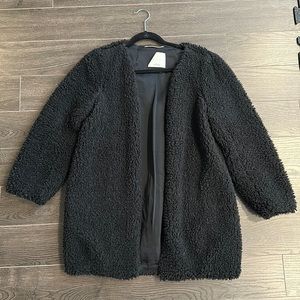 Wilfred black teddy coat